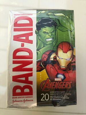 Band-Aid Kid's Adhesive Bandages Marvel Avengers Assorted Sizes 20 Ct (6-Pack)