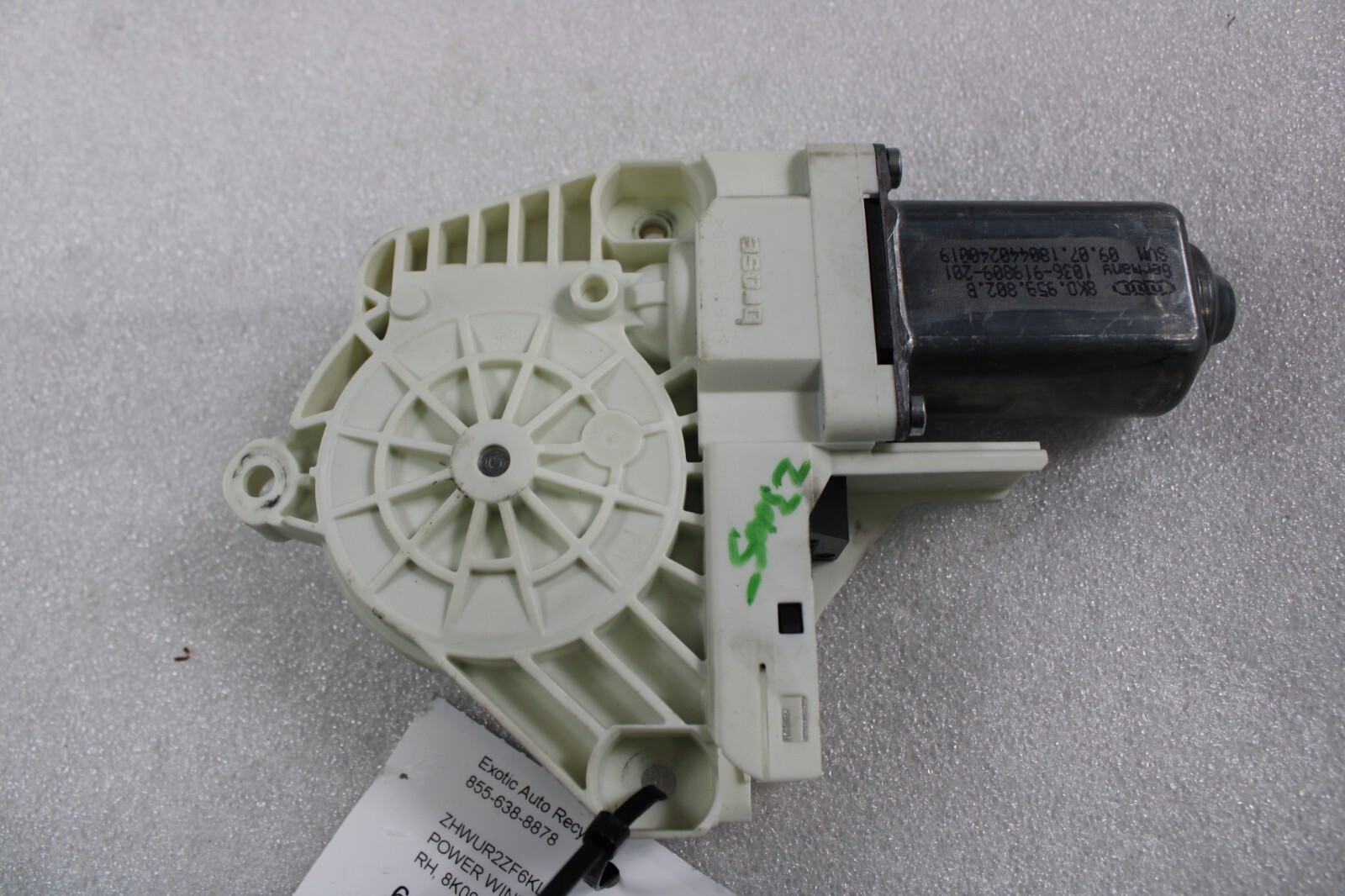 Lamborghini Huracan, LP580, LP610, RH, Power Window Motor, Used, P/N 8K0959802B