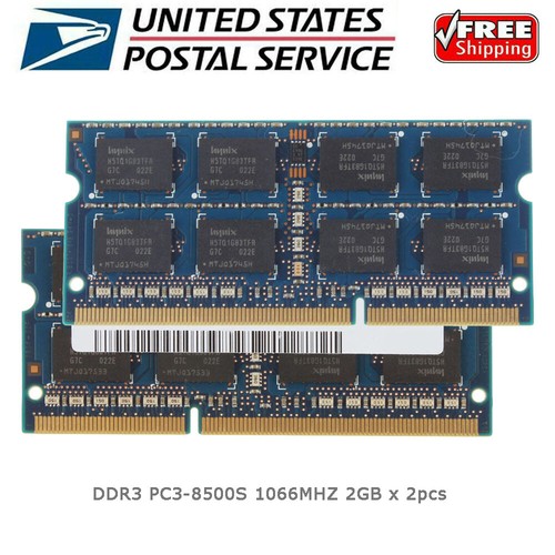 2GB Kit (2 X 2GB) PC3-8500S DDR3 1066MHz 2RX8 SO-DIMM 204 PIN Laptop Memory RAM