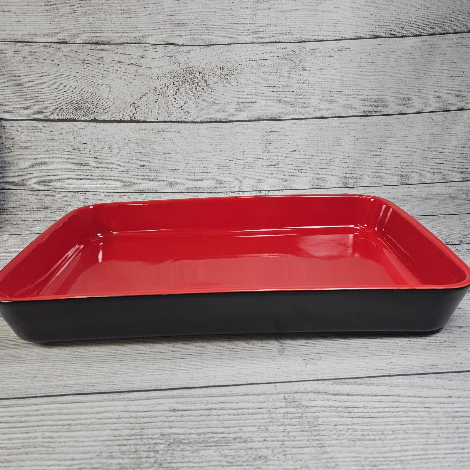 Parini Cookware Ceramic 10.5in x 16.5in Rectangular Serving Dish RED RARE *Promo