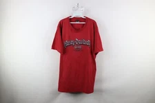 Vintage Y2K Harley Davidson Mens XL Faded Spell Out Old English T-Shirt Red