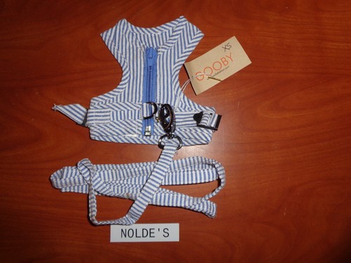 Arnés para perro despojado azul y blanco gooby con correa tamaño: XS,L,XL Sam 401 DS110 B1 - Imagen 2 de 9