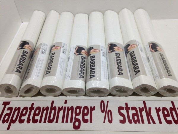 Vliestapete Rasch 8X 537116 (8Rollen) Uni Streifen Creme Barbara SchöNeberger-image