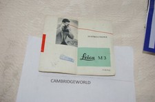 LEICA M3 CAMERA INSTRUCTION MANUAL GUIDE BOOK GENUINE ORIGINAL PRINTED inGERMANY