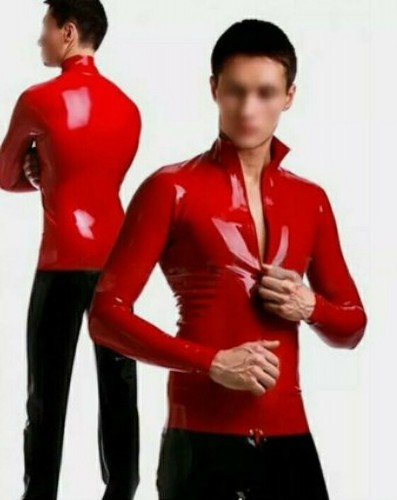 Latex Men Top Shirts Rubber Classic 