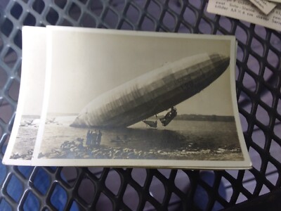 FOTOKARTE Zeppelin gescheitert 6,5 cm mal 5,5 cm ca. 6