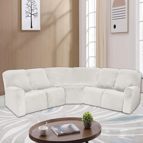 Anbausofabezug 5-Sitzer Ecksofa Couch Schonbezug Stretch Möbelbezug - Bild 98 von 134