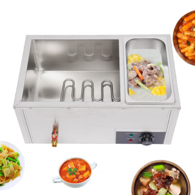 3 Behälter Edelstahl Bain Marie Wasserbad Speisenwärmer Warmhalter 220V 850W DE