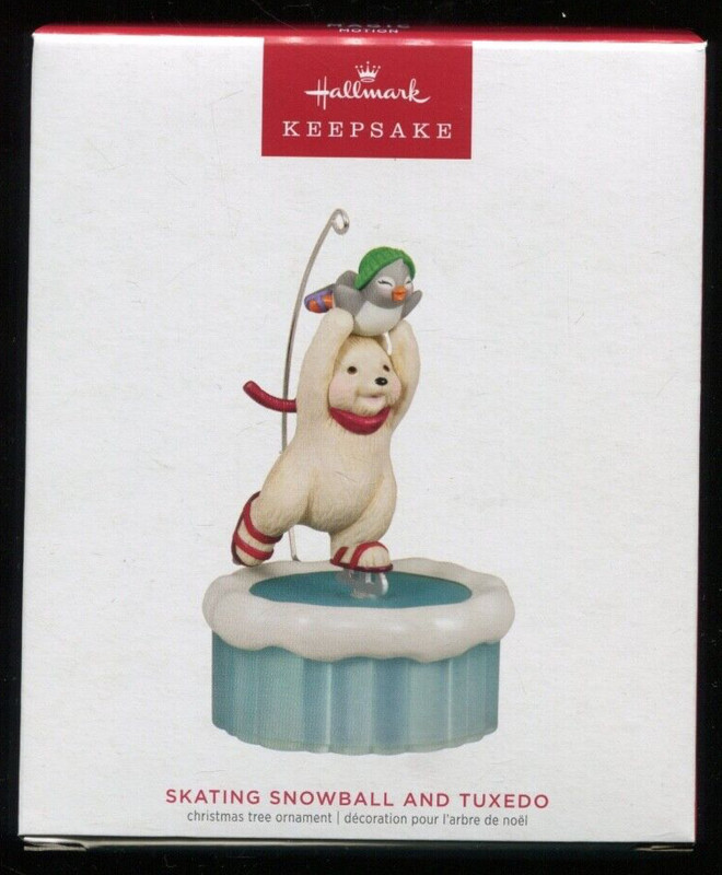 2023 Hallmark Ornaments - SKATING SNOWBALL AND TUXEDO - Magic Motion  New in Box