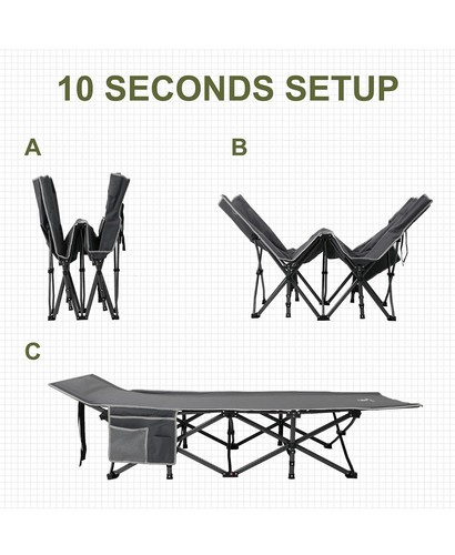 ALPHA CAMP Camping Folding Bed, Heavy Duty Sturdy Camp Beds for Adults - 第 6/7 張圖片