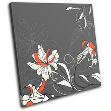 Retro Vintage Pattern Abstract SINGLE CANVAS WALL ART Picture Print VA
