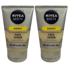 2 Pack Nivea Men Energy Face Scrub 4.4 oz Pre Shave Energizes & Conditions