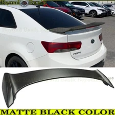 For 2010-11 2012 2013 Kia Forte 2dr Koupe 4Dr Sedan Spoiler Wing W/L MATTE BLACK