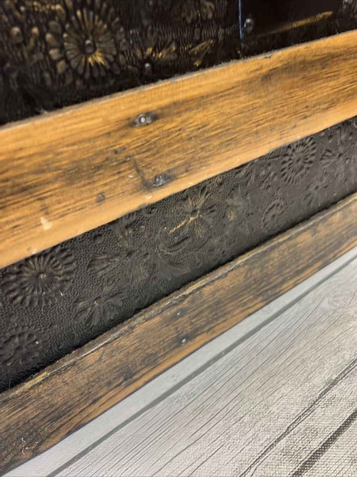 BAÚL VAPOR MADERA vintage cofre mesa de centro caja de almacenamiento antiguo decoración loft Foto 3 de 4