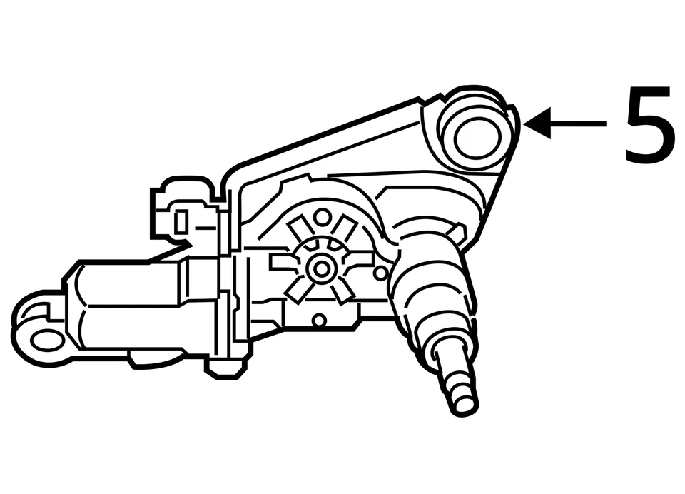 Motor limpiaparabrisas trasero compatible con 11-13 GRAND CHEROKEE 6731282 Foto 4 de 4