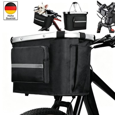 Fahrradkorb Lenkerkorb Hunde Rucksack Einkaufstasche abnehmbar Vorne Lenkerkorb