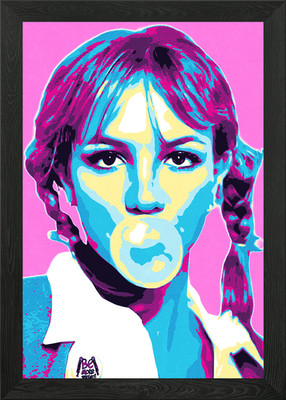 Britney Spears Retro Style Framed Wall Art Poster Canvas Print Picture