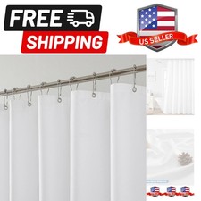 Water-Repellent Fabric Shower Curtain Liner - Hotel Quality Machine Washable,...