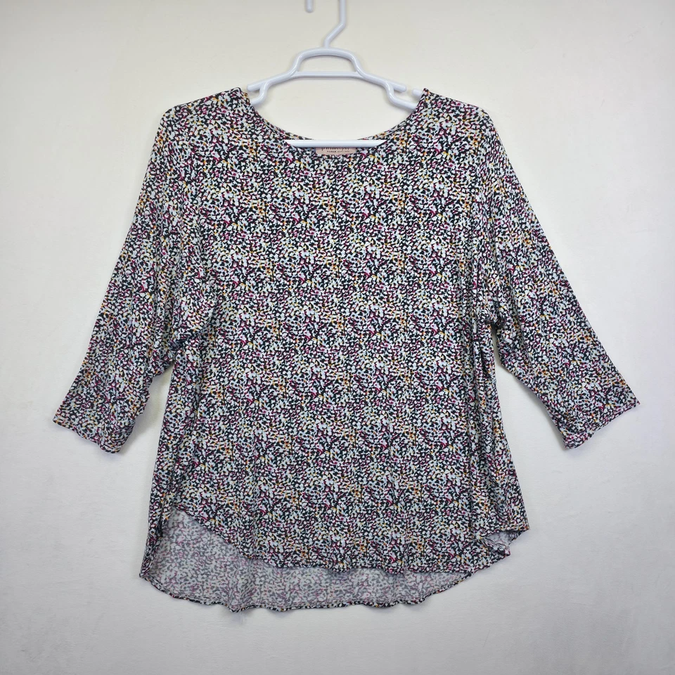 Top Philosophy Mujer 3X Abstracto Floral Relajado Elastizado Suave Comodidad Ligero Foto 4 de 4