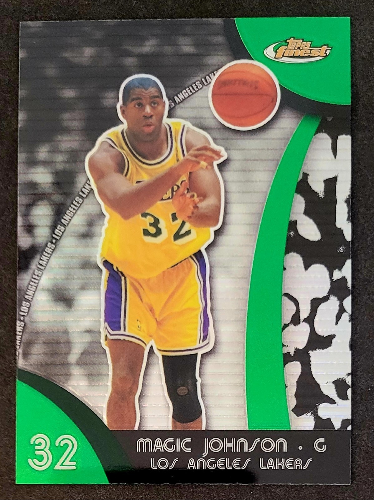 Magic Johnson 2007-08 Finest Green Refractor #77/149 Los Angeles Lakers