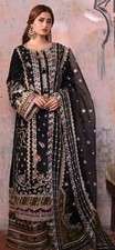 Pakistani Chiffon Embroidered Fully Lined Dress Bust 38