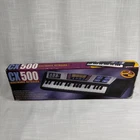 Vtg CX-500 Electronic Keyboard Black With Grey w/ Box New Working-Tested 80's
