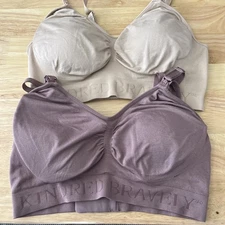 Kindred Bravely 2 Lot Bundle Women Sublime Hands-Free Pumping Nursing Bra Snap