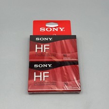 Sony 90 min HF HIGH FIDELITY Normal Bias Audio Cassette Tapes 2 Pack New Pack