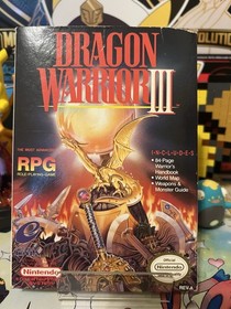 Dragon Warrior III 3 (Nintendo NES, 1992) CIB Complete in Box with Map