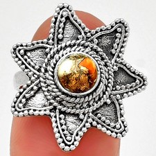 Spiny Oyster Turquoise - Arizona 925 Sterling Silver Ring s.7 Jewelry R-1146