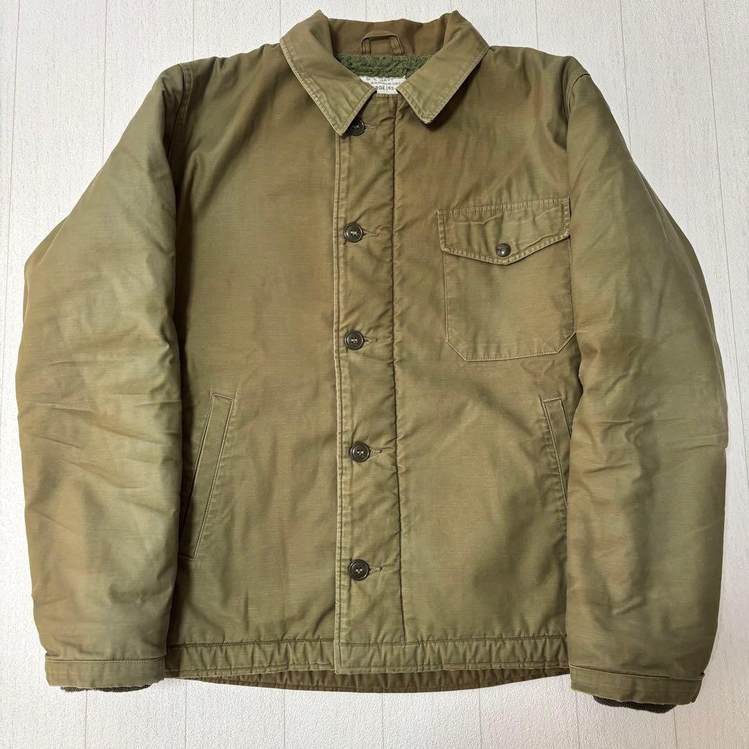 Buzz Rickson's A-2 Deck Jacket Military Khaki L V… - image 2
