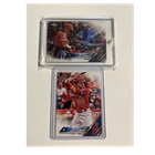 Topps Mike Trout 2016 chrome and series 1 variations 2 cards