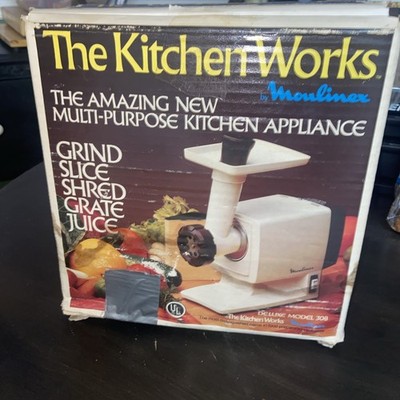 Kitchen Works by Moulinex Deluxe Model 308 Multi Purpose Kitchen Appliance +box