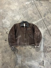 Carhartt Detroit Flannel Blanket Lined Work Jacket Vintage J97 MTL, Size XL