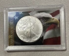 2010 1oz American Silver Eagle Coin Round $1 with H.E. HARRIS & CO. Case
