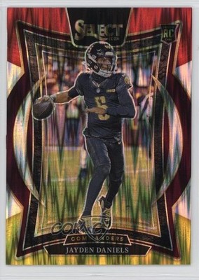 2024 Select Concourse Red & Yellow Shock Prizm Jayden Daniels #26 Rookie RC ol5