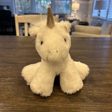 FAO Schwarz Unicorn Plush Stuffed Animal Glitter On Horn And Feet