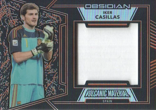 2019-20 Panini Obsidian Soccer Volcanic Jersey Orange #VMIC Iker Casillas 01/50