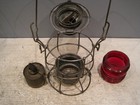 C&NW RY Adlake model 300 short globe with red globe. — photo 4