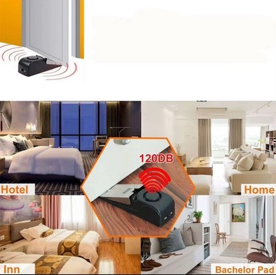 4 pack :Portable Anti-Theft 120DB Alarm Door Stopper security Door Alarm:4 Pack