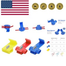 150 pcs Quick Splice Wire Connectors, Solderless Snap Electrical Connector, B...