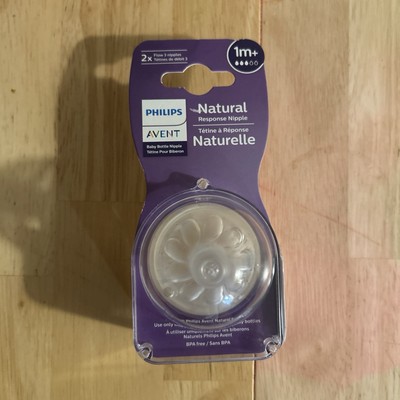 PACK OF 2 Philips Avent Natural Response Nipple Flow 3 1M+ Baby Bottle Nipples 