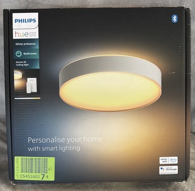 Philips Hue Devere Mittelgroße LED Deckenleuchte, Dimmschalter, 19,2W, 2450lm, 4