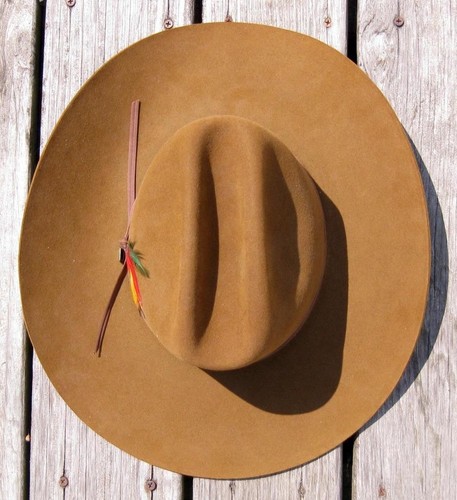 Vintage John Deere John B. Stetson Brown Western Cowboy Hat 58 7 1/4 - Picture 9 of 10