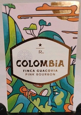 STARBUCKS   COLOMBIA 2025 ''COLOMBIA FINCA GUACOVIA '' NEW~RARE~PINK BOURBON
