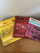 Vintage Car Owners Manuals X 3 Mini , Jaguar, Mg 50s 60s Classic Cars