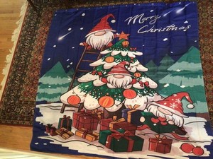 New Fabric Gnome Christmas Shower Curtain 72x72 …the kids will Love this!