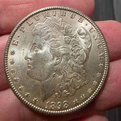 #ad #ad 1898 Year O Mint Morgan Silver Dollar Fine Details US COIN $60.79