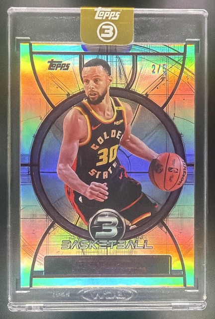 2025-26 Topps Three Stephen Curry #51 Red 2/5 Warriors