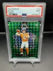 2024 Panini Mosaic Rookies Bo Nix #312 Green Prizm PSA 9